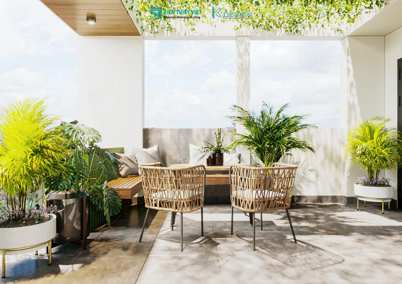 Thiết kế sân thượng nhà phố anh Tài quận 12