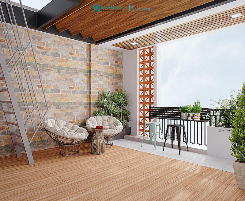Thiết kế sân thượng nhà phố cô Hoa quận 11