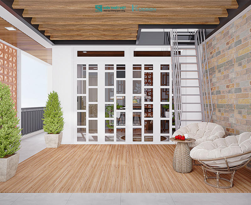 Thiết kế sân thượng nhà phố cô Hoa quận 11