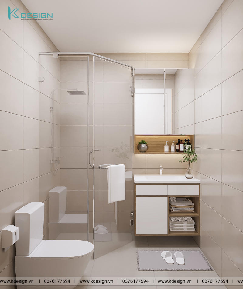 Mẫu thiết kế nội thất WC chung cư Ehome 3