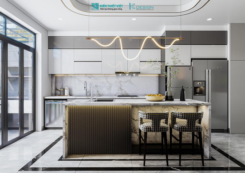 Thiết kế nội thất nhà phố hiện đại chị Thùy quận 11