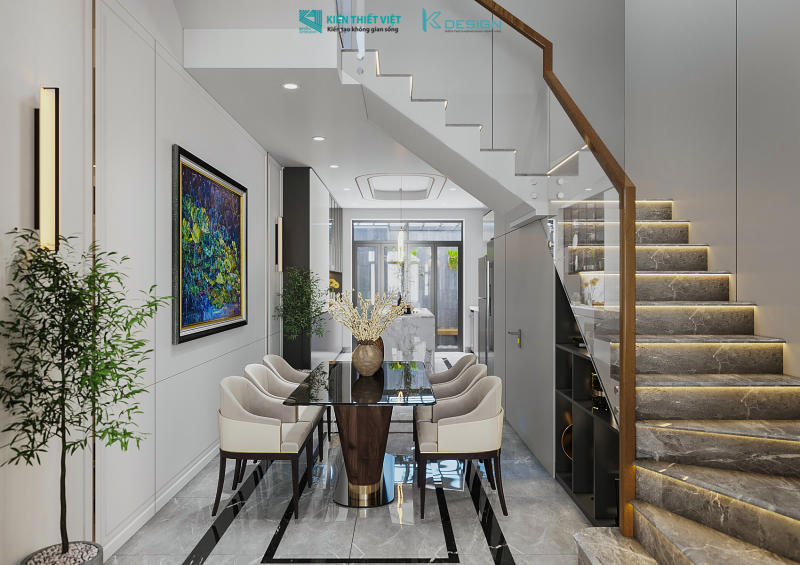 Thiết kế nội thất nhà phố hiện đại chị Thùy quận 11