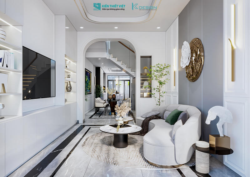Thiết kế nội thất nhà phố hiện đại chị Thùy quận 11