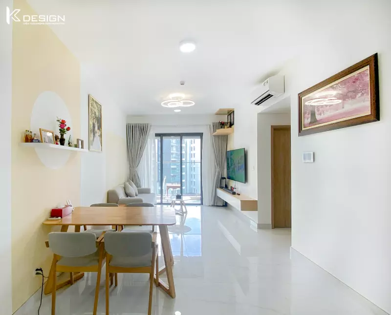 Thi công chung cư 2 phòng ngủ Diamond Alnata