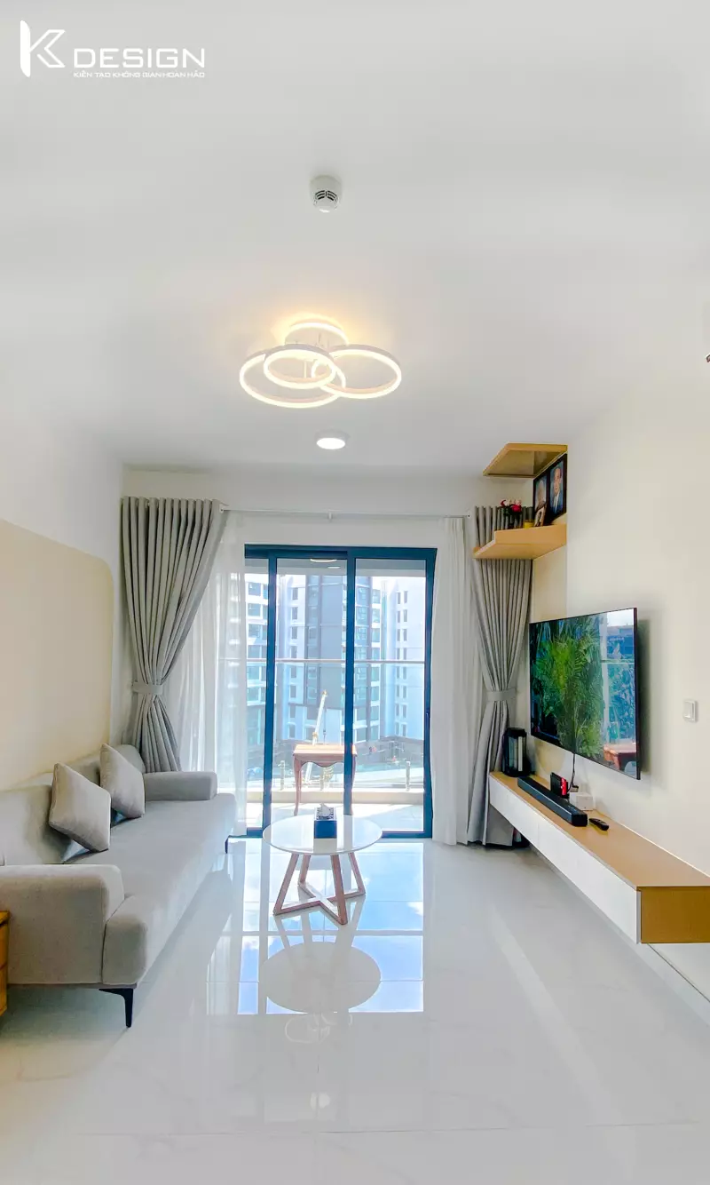 Thi công chung cư 2 phòng ngủ Diamond Alnata