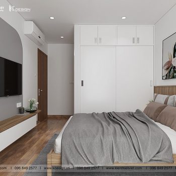 mẫu thiết kế phòng ngủ master căn hộ eco green