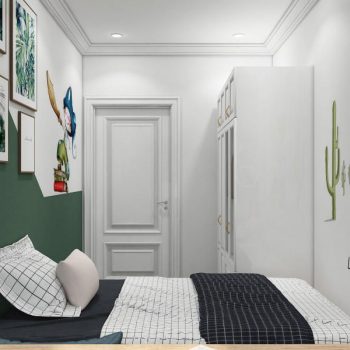 thiết kế nội thất chung cư 3 phòng ngủ tân cổ điển