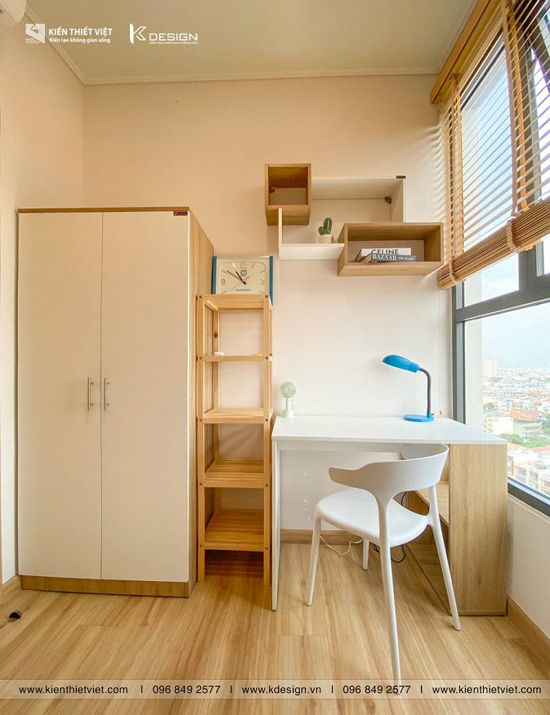 Mẫu thiết kế thi công nội thất phòng ngủ khách căn hộ asiana capella